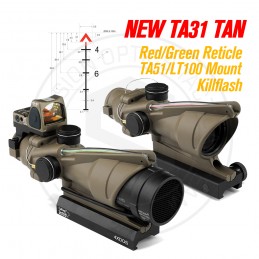 copy of SPECPRECISION 2024 NEW TA31 4x32 M4 Red/Green Chevron Reticle Riflescope TAN Color