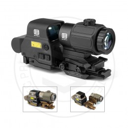 PEQ15 laser, grossisseur G33, point rouge T2rds et montage OMM Micro hauteur 2.50", ensemble 4 pièces