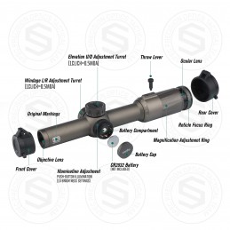 SPECPRECISION VUDU 1-6X FFP Lunette LPVO FDE