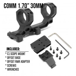 Badger C1 BOC C1 Montagem modular para luneta de tubo 30mm com montagem óptica deslocada Badger C1 BOC C1 Montagem modular para luneta de tubo 30mm com montagem óptica deslocada