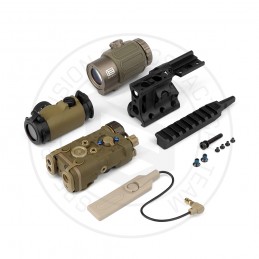 SPECPRECISION T2rds, IS-EG NGAL, aumentador G43 3X y montura RDF, combo negro/FDE SPECPRECISION T2rds, IS-EG NGAL, aumentador G43 3X y montura RDF, combo negro/FDE
