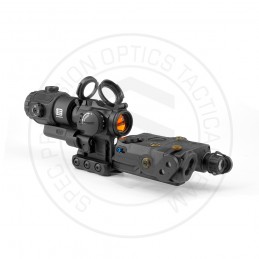 Conjunto preto SPECPRECISION T2rds, laser IR PEQ-15, magnificador G43 3X e suporte RDF
