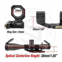 SPECPRECISION 6-24X50mm FFP 34mm Tube Riflescope & QDP-4616 Mount H38mm/1.50" Combo SPECPRECISION 6-24X50mm FFP 34mm Tube Riflescope & QDP-4616 Mount H38mm/1.50" Combo