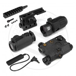 SPECPRECISION T2rds & LA5-C IR illuminator Laser Scope & G33 3X Magnifier & RDF Mount Black Combo SPECPRECISION T2rds & LA5-C IR illuminator Laser Scope & G33 3X Magnifier & RDF Mount Black Combo