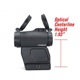 SPECPRECISION NUEVO T2r 2 MOA Visor réflex de punto rojo y montura Ari 1.93", conjunto negro SPECPRECISION NUEVO T2r 2 MOA Visor réflex de punto rojo y montura Ari 1.93", conjunto negro