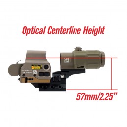 SPECOPTICS RML 20225C Montage hybride de grossisseur 2.25″ avec adaptateur laser Picatinny pour EXPS3 et G33 G43