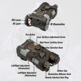 IS-EG NGAL MKII Laser IR/visível e iluminador Deluxe, mantém o zero em 5.56 NATO (.223mm), em estoque IS-EG NGAL MKII Laser IR/visível e iluminador Deluxe, mantém o zero em 5.56 NATO (.223mm), em estoque