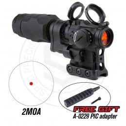 SPECPRECISION T2RDS Rotpunktvisier, 3XMAG-1-Vergrößerer und RDF 20225K-Montage, Set SPECPRECISION T2RDS Rotpunktvisier, 3XMAG-1-Vergrößerer und RDF 20225K-Montage, Set