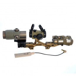 ISEG NGAL LASER VCSEL avec G33 MAGNIFICATEUR, T2rds POINT ROUGE et montage OMM Micro, hauteur 2.50", ensemble 4PCS