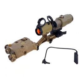 PEQ15-Laserpointer & G33-Vergrößerung & T2rds-Rotpunkt & OMM Micro-Montage Höhe 2.50", 4-teilig