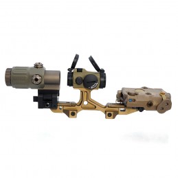 PEQ15 laser, grossisseur G33, point rouge T2rds et montage OMM Micro hauteur 2.50", ensemble 4 pièces PEQ15 laser, grossisseur G33, point rouge T2rds et montage OMM Micro hauteur 2.50", ensemble 4 pièces
