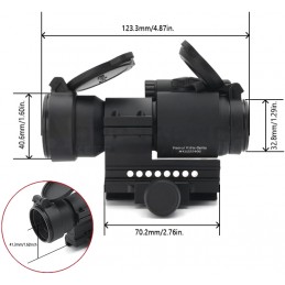 Viseur point rouge tactique AIM PRO airsoft 2 MOA avec montage QRP2 et entretoise