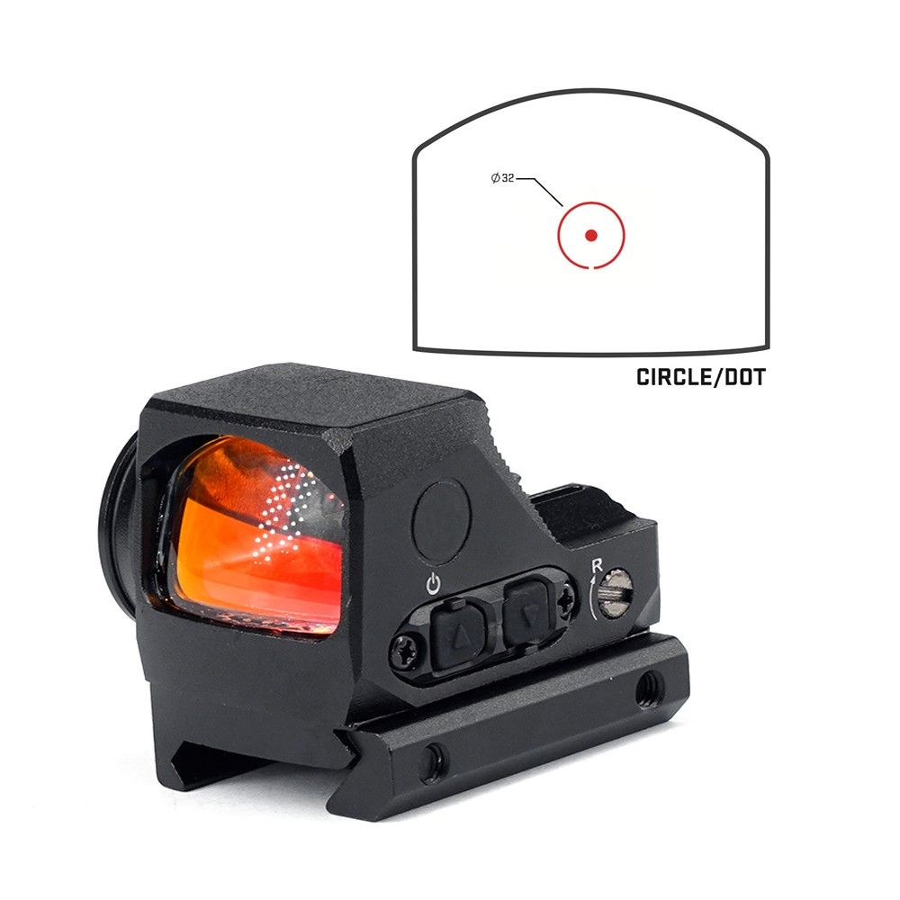 Airsoft MOTAC ROMEO-X Visor de punto rojo 1x24mm, retícula círculo-punto 2&32 MOA Airsoft MOTAC ROMEO-X Visor de punto rojo 1x24mm, retícula círculo-punto 2&32 MOA