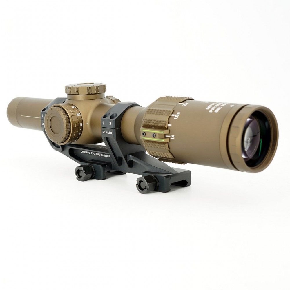 에볼루션기어 TANGO6T 스코프 DVO 1-6X24mm FFP 발광형 LPVO, 30mm 튜브 NF MA479 마운트 세트 상품 / 오리지널 밀스펙 각인 재현,SPECPRECISION세트 상품