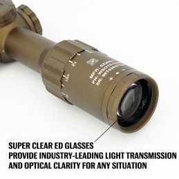 TANGO6T Luneta LPVO FFP 1-6X24mm tubo 30mm para arma real, caça e airsoft, marcações de especificação militar TANGO6T Luneta LPVO FFP 1-6X24mm tubo 30mm para arma real, caça e airsoft, marcações de especificação militar