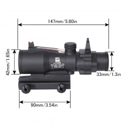 SPECPRECISION Optic Fiber 4X32 Red/Green CHEVRON Reticle Riflescope,SPECPRECISION라이플 스코프 SPECPRECISION Optic Fiber 4X32 Red/Green CHEVRON Reticle Riflescope,SPECPRECISION라이플 스코프