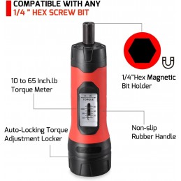 Llave dinamométrica óptica 10-65in.lbs con juego integrado de 21 puntas Llave dinamométrica óptica 10-65in.lbs con juego integrado de 21 puntas