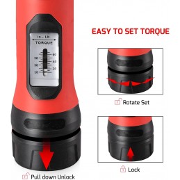 Chave de torque óptica 10-65in.lbs com kit integrado de 21 pontas Chave de torque óptica 10-65in.lbs com kit integrado de 21 pontas