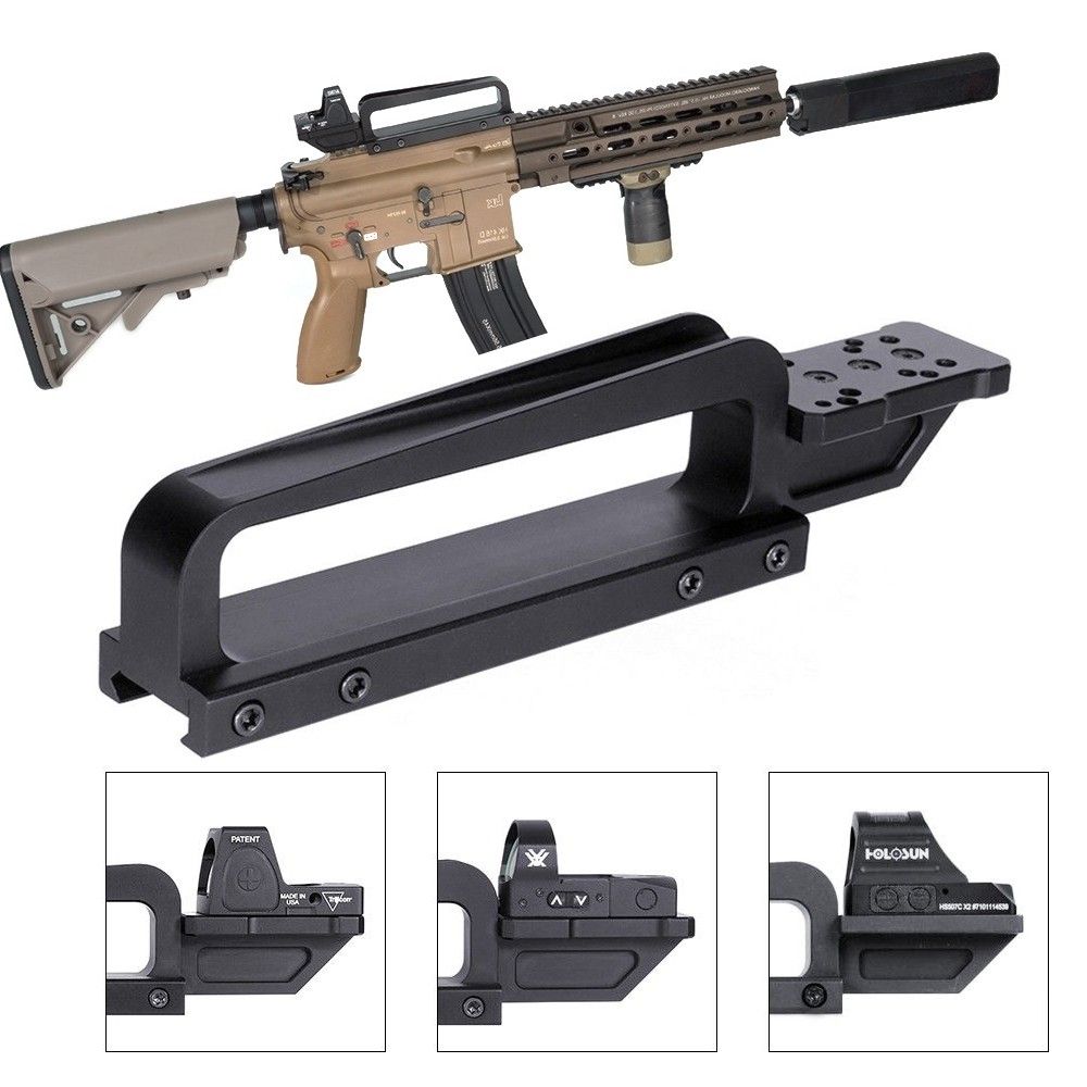 AR-15 Poignée de transport avec montage micro point rouge intégré AR-15 Poignée de transport avec montage micro point rouge intégré