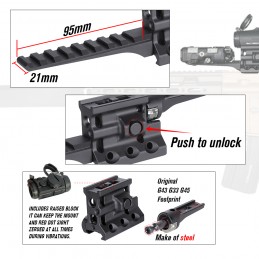 SPECOPTICS RML 20225B Hybridmontage 2.25″ mit Laser-Picatinny-Adapter für Aimpoint T2 und G33 G43-Vergrößerer SPECOPTICS RML 20225B Hybridmontage 2.25″ mit Laser-Picatinny-Adapter für Aimpoint T2 und G33 G43-Vergrößerer