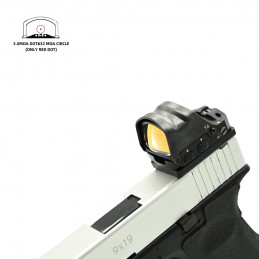 Visor de punto rojo Airsoft romeo2 1x30mm con retícula de círculo-punto Visor de punto rojo Airsoft romeo2 1x30mm con retícula de círculo-punto