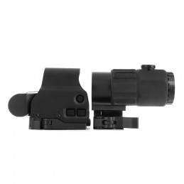 HOLY WARRIOR EXPS3-0 com magnificador G45 5X, conjunto réplica, preto/FDE/A-TACS