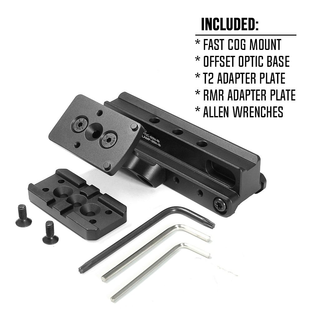Montagem FAST para ópticas ACOG com placa adaptadora óptica lateral