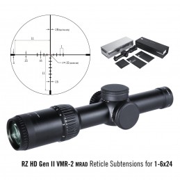 Mira ELCAN SpecterDR 1.5-6 X DFOV156 CX5456, retículo 7.62NATO, réplica para airsoft