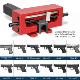 Outil pousse-guidon pour Glock 19, 17, 43, 26, 22, 48 et autres | Outil pour visée de pistolet Outil pousse-guidon pour Glock 19, 17, 43, 26, 22, 48 et autres | Outil pour visée de pistolet