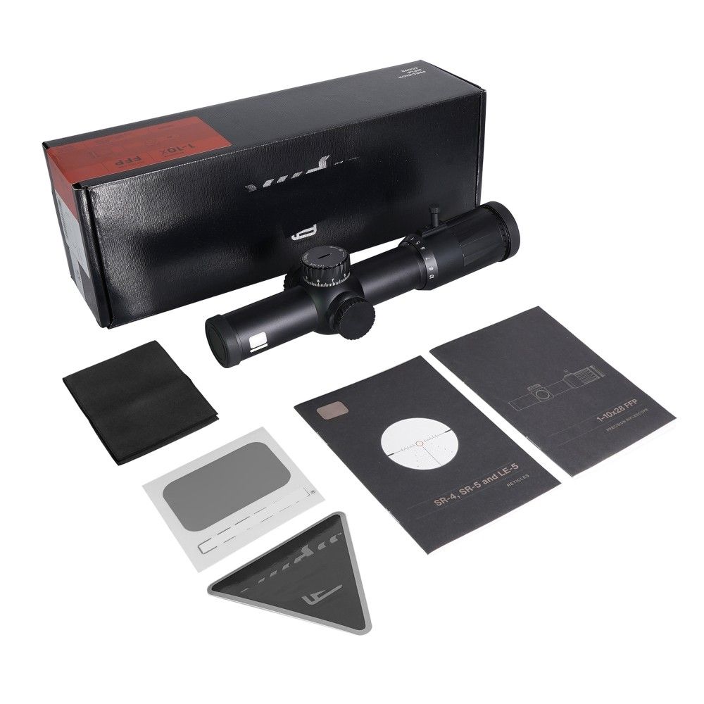 VUDU 1-10 X FFP MRAD LPVO mit beleuchtetem SR5-Absehen, vollständiges Original, mit Montage VUDU 1-10 X FFP MRAD LPVO mit beleuchtetem SR5-Absehen, vollständiges Original, mit Montage