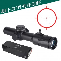 Orijinal VUDU 1-10x SR5 Aydınlatmalı MRAD FFP LPVO Dürbün + Montaj Dahil