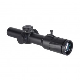 Visor LPVO VUDU 1-10 X FFP MRAD con retícula SR5 iluminada, original completo, con montura