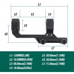 SPECPRECISION MSR 30mm 1.54" Lightweight Scope Mount with Universal Offset Adapter SPECPRECISION MSR 30mm 1.54" Lightweight Scope Mount with Universal Offset Adapter