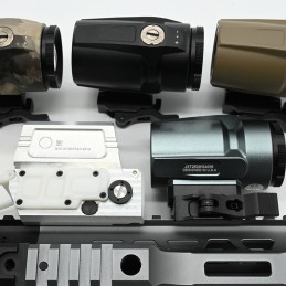 AIRSOFT JULIET3T-AMR Ampliador 3×22mm, altura 2.4″, montagem QD, óptica tática