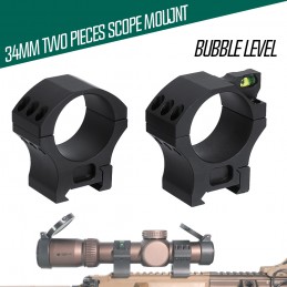 SPECPRECISION 34mm Two Pieces Scope Mount with Bubble Level