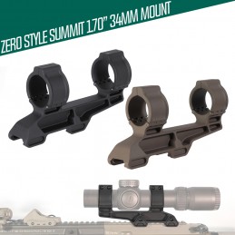SR-4006 Monturas de visor para tubo 34mm, altura 1.35" – 2pcs monturas de carril tácticas