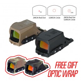 SPECPRECISION SP503RD Solar Red Dot Sight 1X20 Enclosed Red Dot