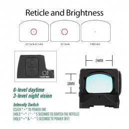 SPECOPTICS Sentinel V3 Solar Enclosed Multi-Reticle 1x24mm Red Dot Sight SPECOPTICS Sentinel V3 Solar Enclosed Multi-Reticle 1x24mm Red Dot Sight