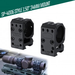 SR-4006 Montagens de luneta para tubo 34mm, altura 1.35" – 2pcs montagens de trilho táticas