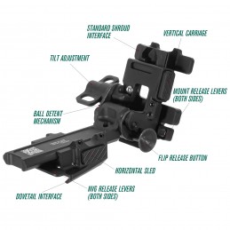 NI Alpha NVG Helmet Mount Arm, Lightweight, Dovetail Compatible NI Alpha NVG Helmet Mount Arm, Lightweight, Dovetail Compatible