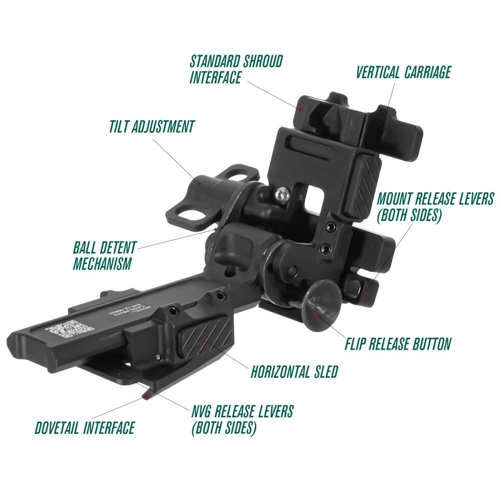 NI Alpha NVG ヘルメットマウントアーム 軽量 ドブテール対応|SPECPRECISIONNVG マウントとシュラウド NI Alpha NVG ヘルメットマウントアーム 軽量 ドブテール対応|SPECPRECISIONNVG マウントとシュラウド