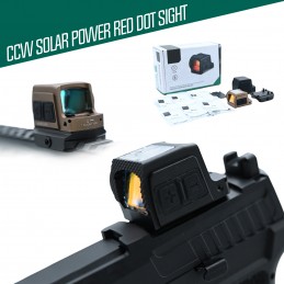 AIRSOFT VT CCW Enclosed Solar Micro Red Dot Sight – 3.0 MOA Dot, RMSc Footprint