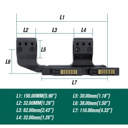 Specprecision QDP-3616 1.57" Height 30mm Tube QD Scope Mount Specprecision QDP-3616 1.57" Height 30mm Tube QD Scope Mount