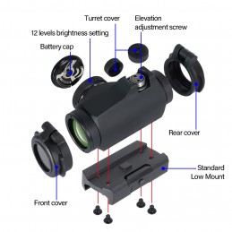 T-II レッドドットサイト デラックスバージョン – 3D凹刻マーキング – 2026|SPECPRECISIONレッドドットサイト T-II レッドドットサイト デラックスバージョン – 3D凹刻マーキング – 2026|SPECPRECISIONレッドドットサイト