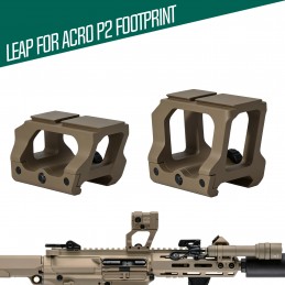 SPECPRECISION LEAP/03 Tan Red Dot Mount for ACRO Footprint, Cerakote Finish, 1.57" 1.93" Height