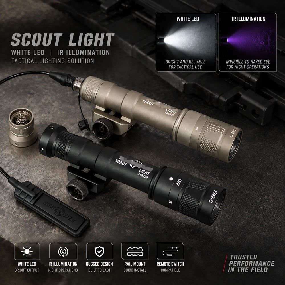 SPECPRECISION SF M600V IR Tactical Weapon Light with Upgraded TIR Lens with UE07 Tailcap Switch Button