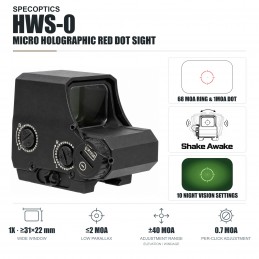 SPECOPTICS HWS-0 マイクロホログラフィックサイト|SPECPRECISIONレッドドットサイト SPECOPTICS HWS-0 マイクロホログラフィックサイト|SPECPRECISIONレッドドットサイト