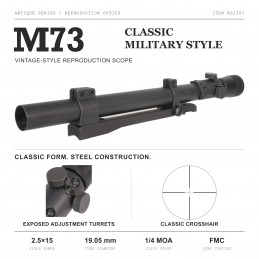 M73 2.5x15 復刻ライフルスコープ|SPECPRECISIONライフルスコープ M73 2.5x15 復刻ライフルスコープ|SPECPRECISIONライフルスコープ