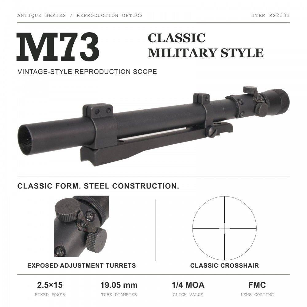 M73 2.5x15 復刻ライフルスコープ|SPECPRECISIONライフルスコープ M73 2.5x15 復刻ライフルスコープ|SPECPRECISIONライフルスコープ