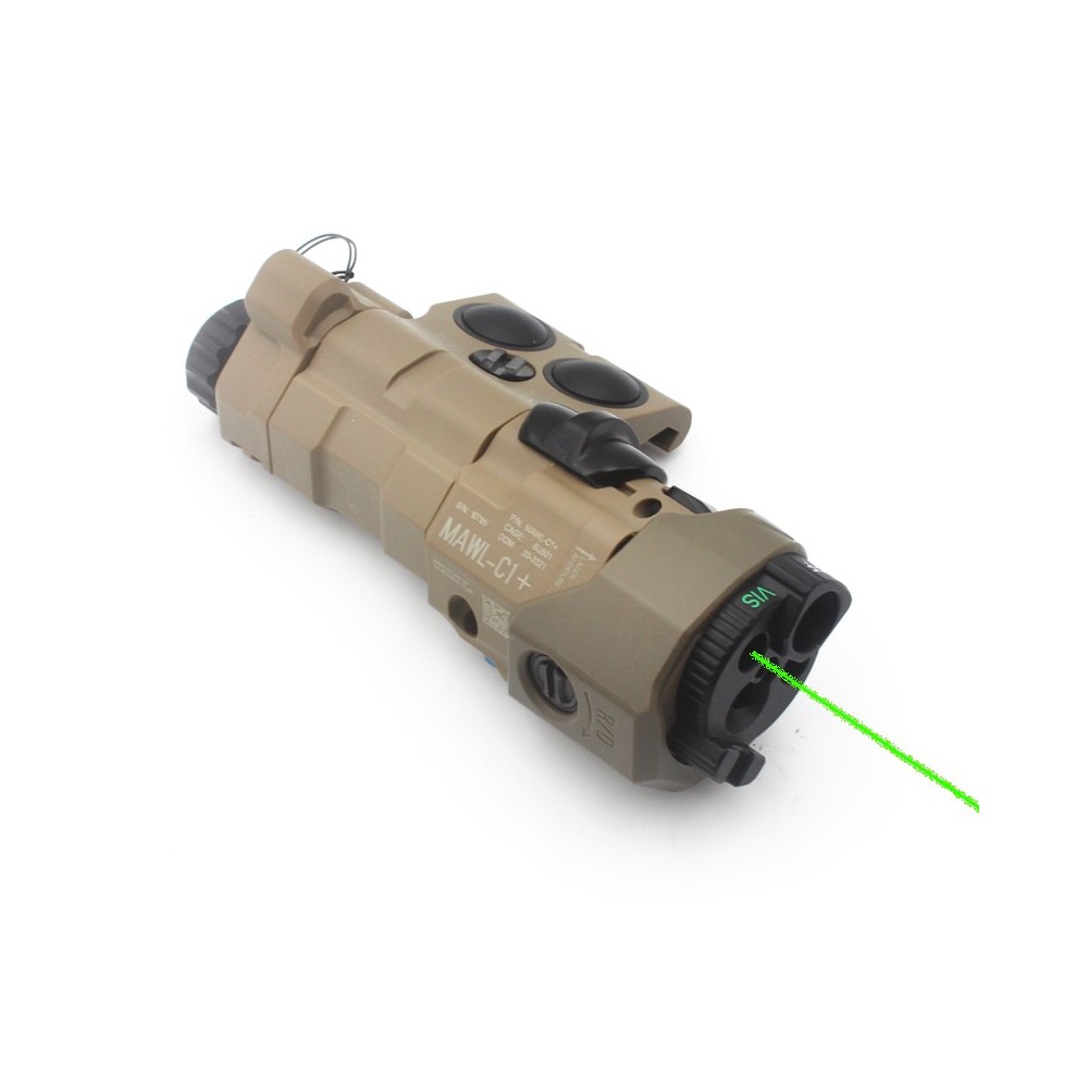 MAWL-C1+ Réplica de láser IR e iluminador para airsoft milsim versión 2021, carcasa de nailon MAWL-C1+ Réplica de láser IR e iluminador para airsoft milsim versión 2021, carcasa de nailon